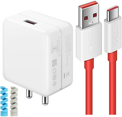 UrCart Wall Charger Accessory Combo for 80W Asus ROG Phone 6 Pro Quick Dash Flash Super Vooc(White)