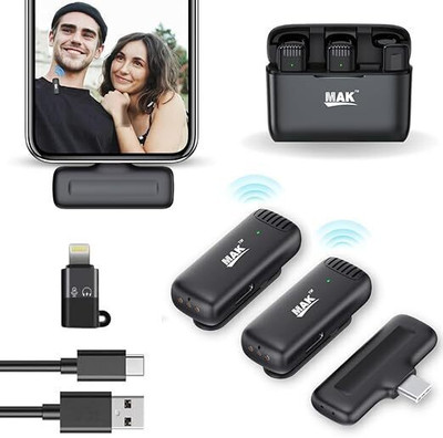 MAK Microphone Accessory Combo for For All Android and IOS(Black)