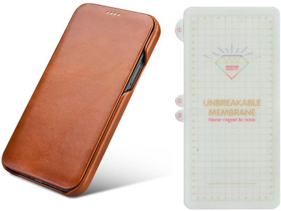 HARITECH Flip Cover for Oppo Find X8 Pro 5G(Brown, Dual Protection, Pack of: 2)