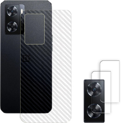 SOMTONE Screen Guard for OnePlus Nord N20 SE 4G Camera Lens Glass Protector | Anti-Scratch | Edge to Edge Full Coverage | 9H Hardness (BACK CARBON FIBER SKIN + CAMERA LENS PROTECTOR)(Pack of 2)