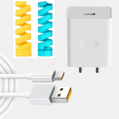 UrCart Wall Charger Accessory Combo for 67W TCL 10 Plus, Huawei P Smart S, TCL 10 SE, ZTE Axon 11 SE, LG Q52(White)