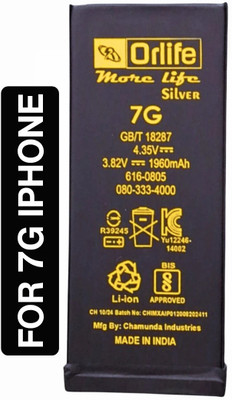 orlife Mobile Battery For  iPhone 7 / 7G ( 1 Year Replacemant Wanrranty )