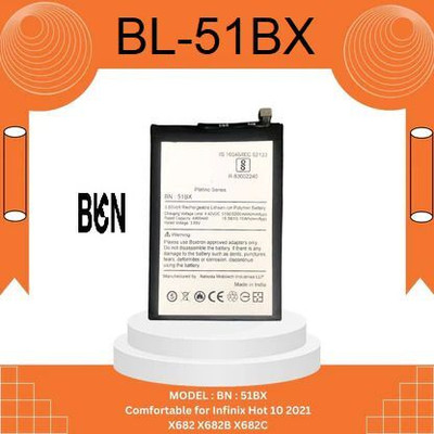 PARADISEECOM Mobile Battery For  INFINIX ORIGNAL BATTERY FOR BL 51BX Infinix Hot 10 Lite / Hot 11 /Hot 10 / - 5200 MAh