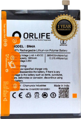 orlife Mobile Battery For  Xiaomi Mi Note 7 Pro | Note 7 | Note 7S | 4200mAh BN4A ( 1 Year Replacement Warranty )