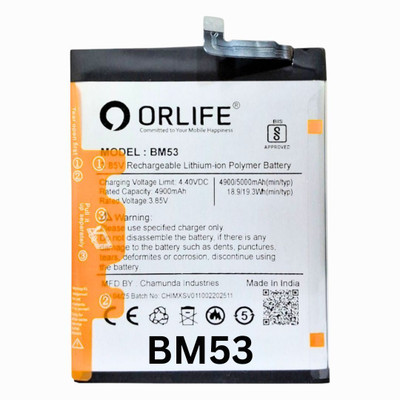 orlife Mobile Battery For  Xiaomi 10T 5G, 10T Pro 5G, K30S | BM53 (1 Year Replacement Warranty )