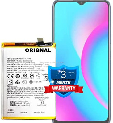 THE BATTERY STORE Mobile Battery For  Oppo Realme Norzo 30A / Norzo 30 pro / C25 / Realme C11 C12 C13 C15 Original Battery BLP793 with 3 months warranty and high capacity battery backup