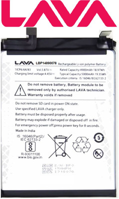 BKN Mobile Battery For  LAVA Original Lava LBP14890078 Battery For Mobile Battery For Lava Blaze , LZX403