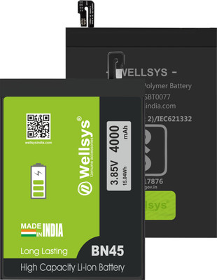 WELLSYS Mobile Battery For  Xiaomi Redmi Note 5 Pro (BN45) 4000MAH