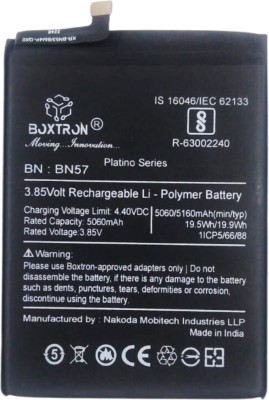 Boxtron Mobile Battery For  Original Xiaomi Redmi Poco X3 Pro, BN57, 5060mAh Battery Capacity, 3.85V, 180 Days Replacement Warranty