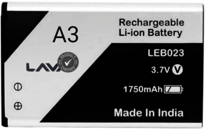 AEkert Mobile Battery For  Lava A3 / LEB023 / 1750mAh