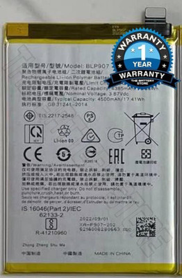THE BATTERY STORE Mobile Battery For  Oppo BLP907 Battery for A96 Reno 7Z Battery with 1 Year Warranty
