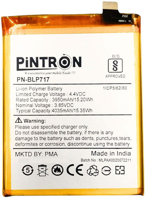 Pintron Mobile Battery For  Oppo Reno Z Mobile Battery for Oppo Reno Z / BLP717 with 90 Days Warranty