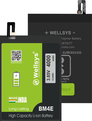 WELLSYS Mobile Battery For  POCO F1 BM4E (4000MAH)