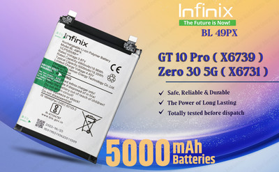 Infinix Mobile Battery For  BL 49PX Infinix GT 10 Pro( X6739 ) / Zero 30 5G( X6731 ) - 5000 Mah