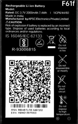 FEkart Mobile Battery For  Compatible Jio Jio Phone F61f / All Jio Keypad Mobile 2000mAh