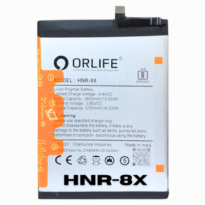 orlife Mobile Battery For  HONOR 8X , 9X Lite , Play , View 10, 3 ( 1 Year Replacement Warranty