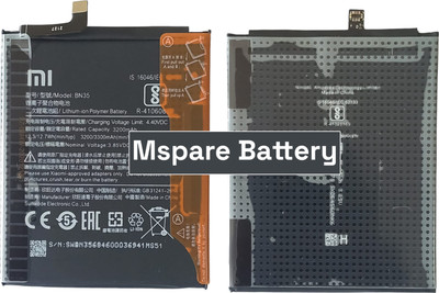Mspare Mobile Battery For  Xiaomi Redmi Mi 5 | Model BN35 {3300mAH}