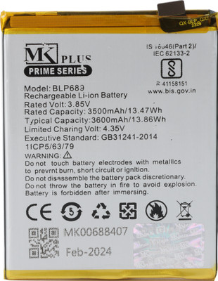 MK Plus Mobile Battery For  OPPO OPPO K1/R 15X/R 17X NEO/BLP 689 With 6 Months Warranty