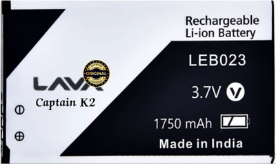 TokTon Mobile Battery For  LAVA Captain K2 / A 1200 / A3 / 1750mAh Leb023