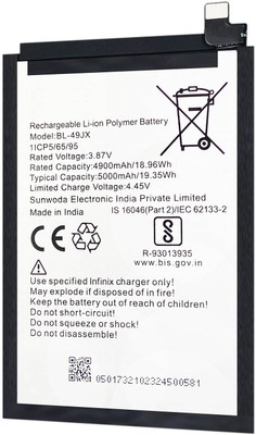 SOCO Mobile Battery For  Infinix Zero 5G / Infinix Note 10 Pro / Note 11s - 5000mAh