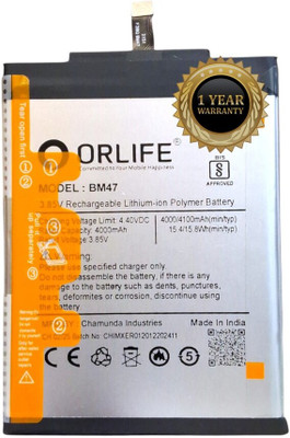 orlife Mobile Battery For  Xiaomi Redmi 6 Pro , Mi A2 Lite BM47 (1 Year Replacement Warranty)