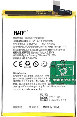 thinkme Mobile Battery For  Oppo Original Battery Narzo30Pro/C25/ Narzo 30A BLP793 6000mAh (1 Year Warranty)