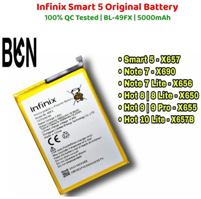 YAARISTYLE Mobile Battery For  INFINIX Infinix BL-49FX Battery For Infinix Hot 9 / Hot 9 Pro / Smart 5 Mobile - 5000mAh