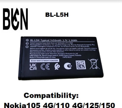 PARANDIV Mobile Battery For  NOKIA Original Nokia 150 2023 Edition (TA-1582) Battery BL-L5H – 1450mAh