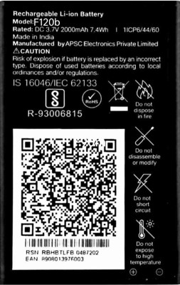 New Device Mobile Battery For  LYF F120B MOBILE BATTERY 2000mAh
