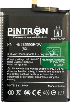 Pintron Mobile Battery For  Honor 8X HB386590ECW / 3750mAh / 180 days Warranty