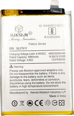 Boxtron Mobile Battery For  Original Realme 9i / Realme 9 Pro Realme V25 / Oppo K10 5000mAh Capacity / 3.85 V / lithium Polymer / 180 days Replacement Warranty