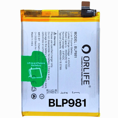 orlife Mobile Battery For  Oppo A1 Pro| Reno 8T 5G | BLP981 ( 1 Year Replacemant Warranty )