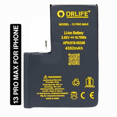 orlife Mobile Battery For  IPHONE 13 PRO MAX A2484, A2641, A2643, A2644, A2653 ( 1 Year warranty )