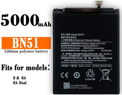 BKN Mobile Battery For  XIAOMI / REDMI / POCO / Mi Original BN51 5000 mAh Battery for Redmi 8 (5000mAh)