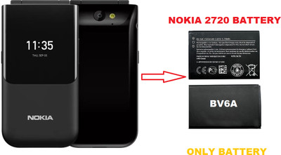 DVJ Mobile Battery For  NOKIA NOKIA 2720 FLIP MOBILE BATTERY (BV6A) 1500 MAH FULL BACK UP