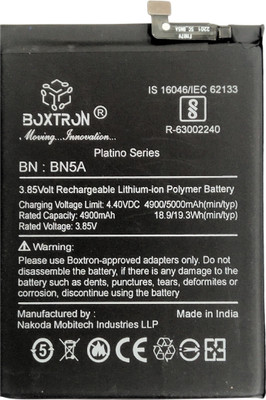 Boxtron Mobile Battery For  Original BN5A Battery for Note 10 5G ( M3 Pro 5G) 3.8V, 5000mAh Battery Capacity, 180 Days Reaplcement Warranty.