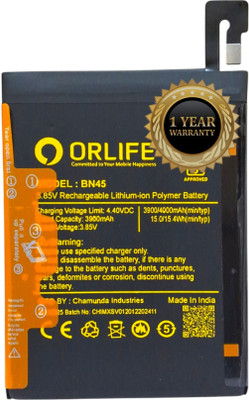 orlife Mobile Battery For  Xiaomi Redmi Note 5 Pro, BN45 (1 Year Replacement Warranty)