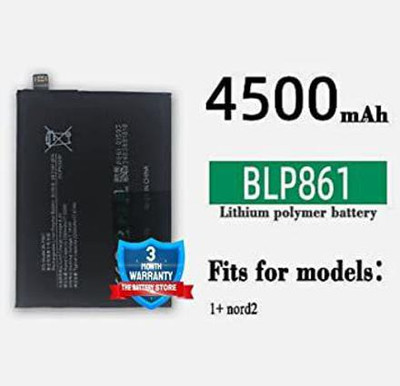 THE BATTERY STORE Mobile Battery For  one -plus Original BLP861 battrey for1+Nord 2 5G Batter