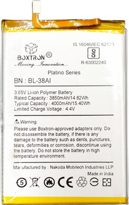 Boxtron Mobile Battery For  itel P32 BL-38 AI Battery Capacity : 4000mAh / 180 Days Warranty
