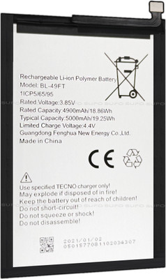 SUFO Mobile Battery For  TECNO CAMON 15 / SPARK 6 GO - 5000MAh