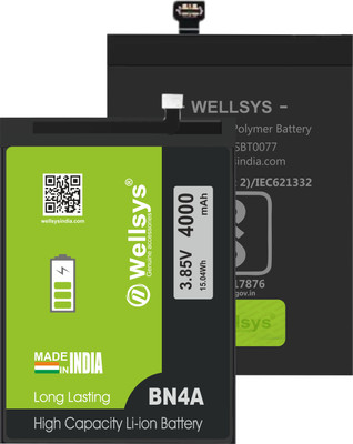 WELLSYS Mobile Battery For  Xiaomi Redmi Note 7 / Note 7 Pro and Note 7S (BN4A) 4000mAh
