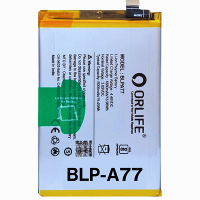 orlife Mobile Battery For  Oppo A3 5G |BLPA77 ( 1 Year Replacement Warranty )
