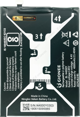 Zewon Mobile Battery For  Gionee A1 Lite Gionee X1s BL-N4000Y Battery 6 Months Warranty*