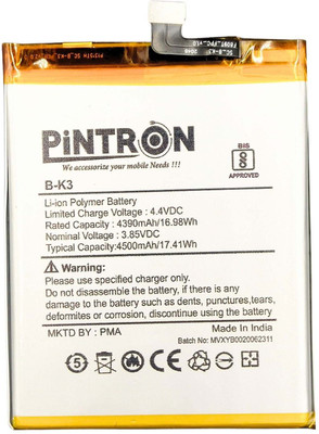 Pintron Mobile Battery For  Vivo s1 Pro Mobile Battery For Vivo s1 Pro B-K3 4500mAh with 90 Days Warranty