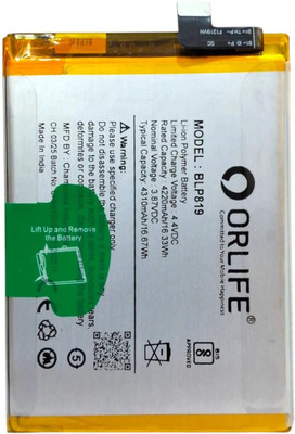 orlife Mobile Battery For  Oppo Reno 5 4G Reno6 Z Reno 6Z 5G, BLP819 (1 Year Replacement Warranty)