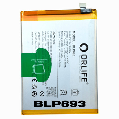 orlife Mobile Battery For  Oppo 3, 3i, RMX1827 RMX1825 RMX1821, BLP693 (1 Year Replacement Warranty )