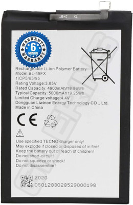 GILERINS Mobile Battery For  Infinix Original BL-49FX Infinix Hot 8 X650C/ X650B /X650D with 6 Month Warranty