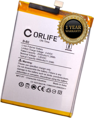 orlife Mobile Battery For  Vivo Vivo V5s V5+/ Y66/V2 HIGH B-B2 (1 Year Replacement warrenty)
