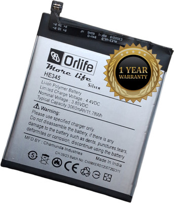 orlife Mobile Battery For  Nokia 6.1 Mobile battery HE345 1 Year Replacement Warranty