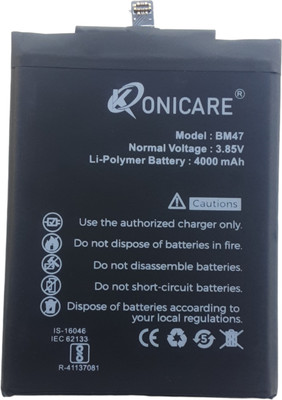 KONICARE Mobile Battery For  Xiaomi Redmi 3x, Redmi 4, Redmi 4x BM47 4000mAh 2016031